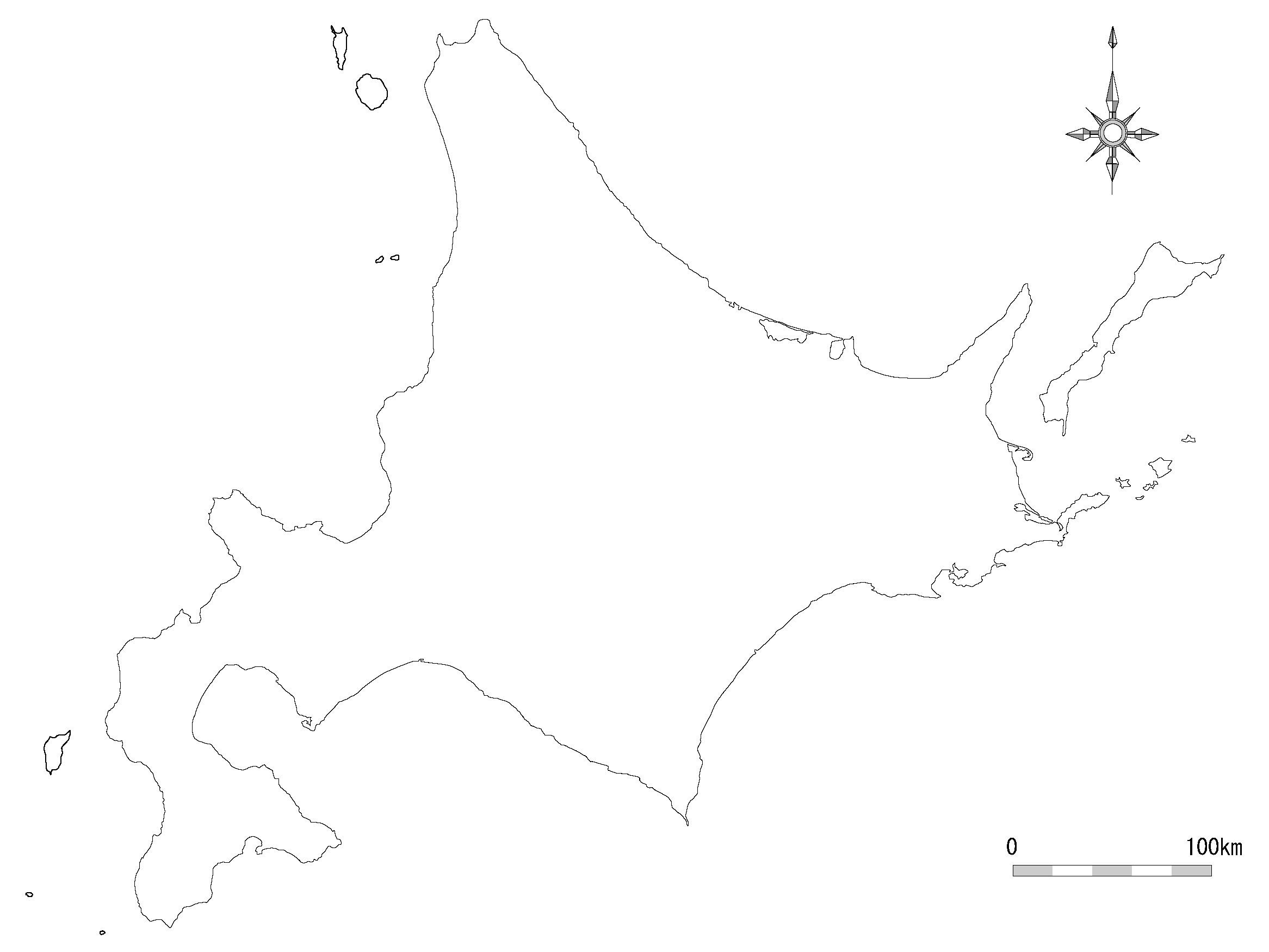 北海道白地図550 4pixel