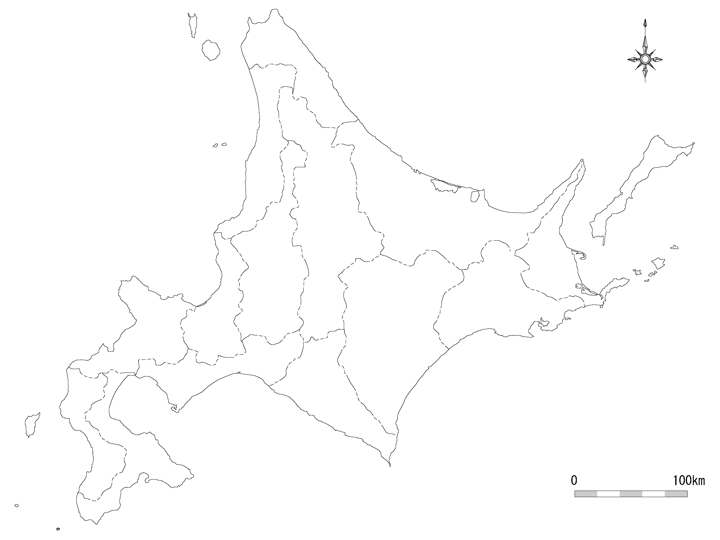 北海道白地図550 4pixel